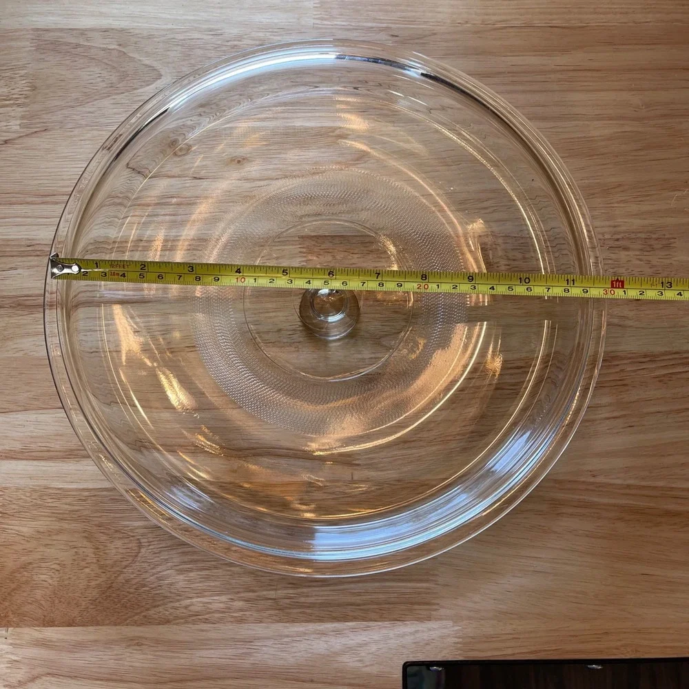 Pyrex 12 Clear Glass Lid Round Replacement Cover 12 Inch Vintage USA‎